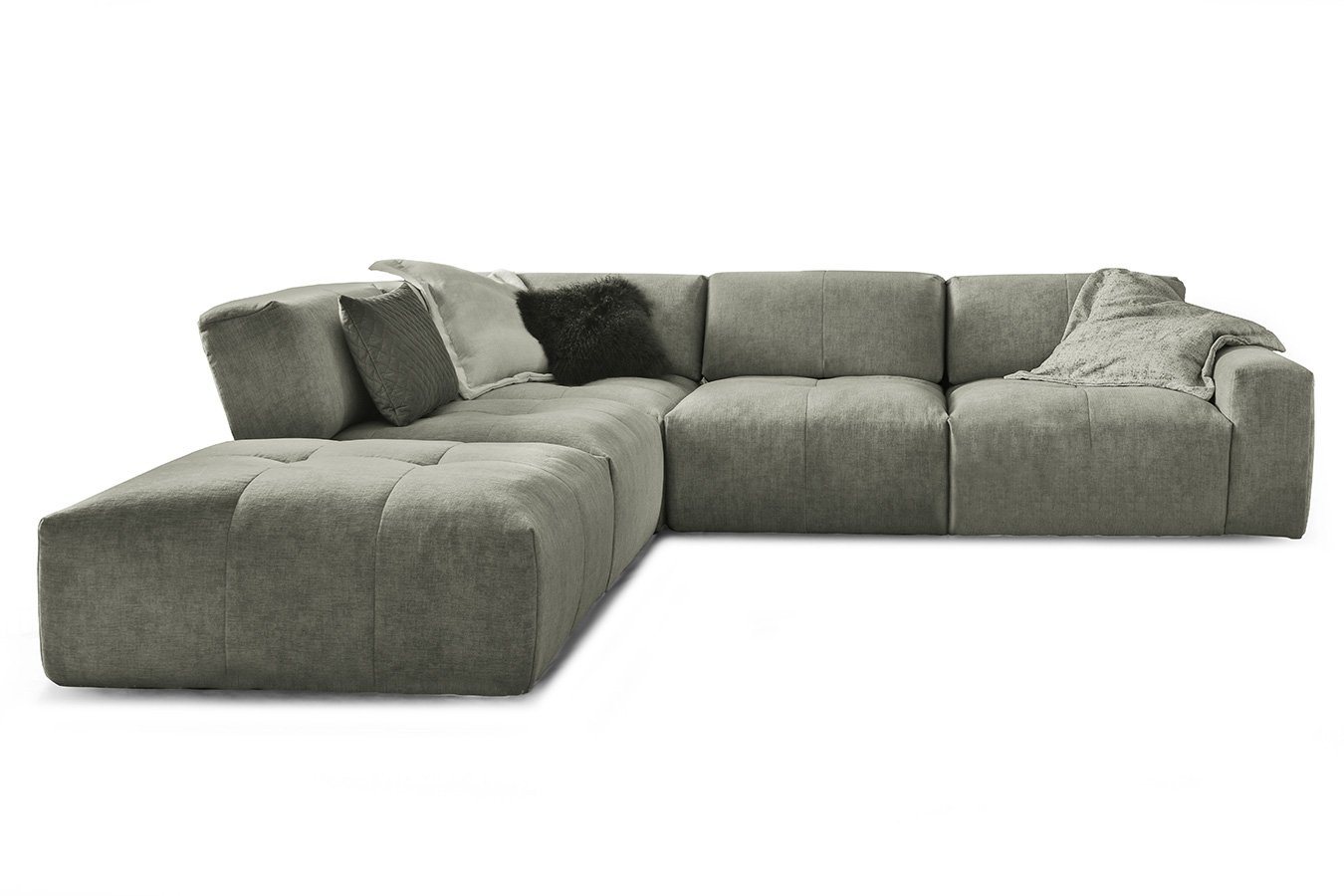 daslagerhaus living Big-Sofa Ecksofa Paddy Stoff von daslagerhaus living