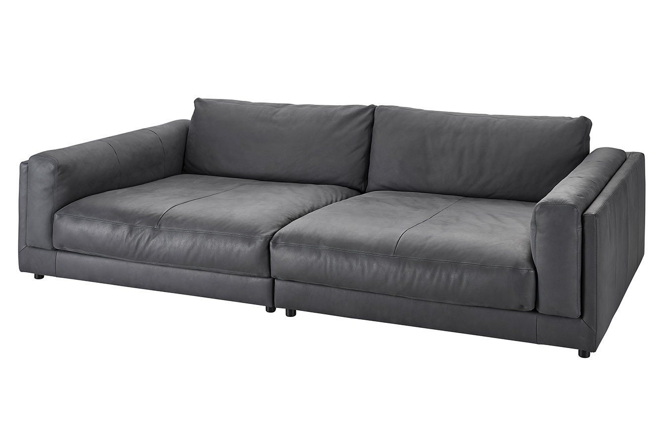 daslagerhaus living Big-Sofa Loungesofa Ken Leder anthrazit von daslagerhaus living