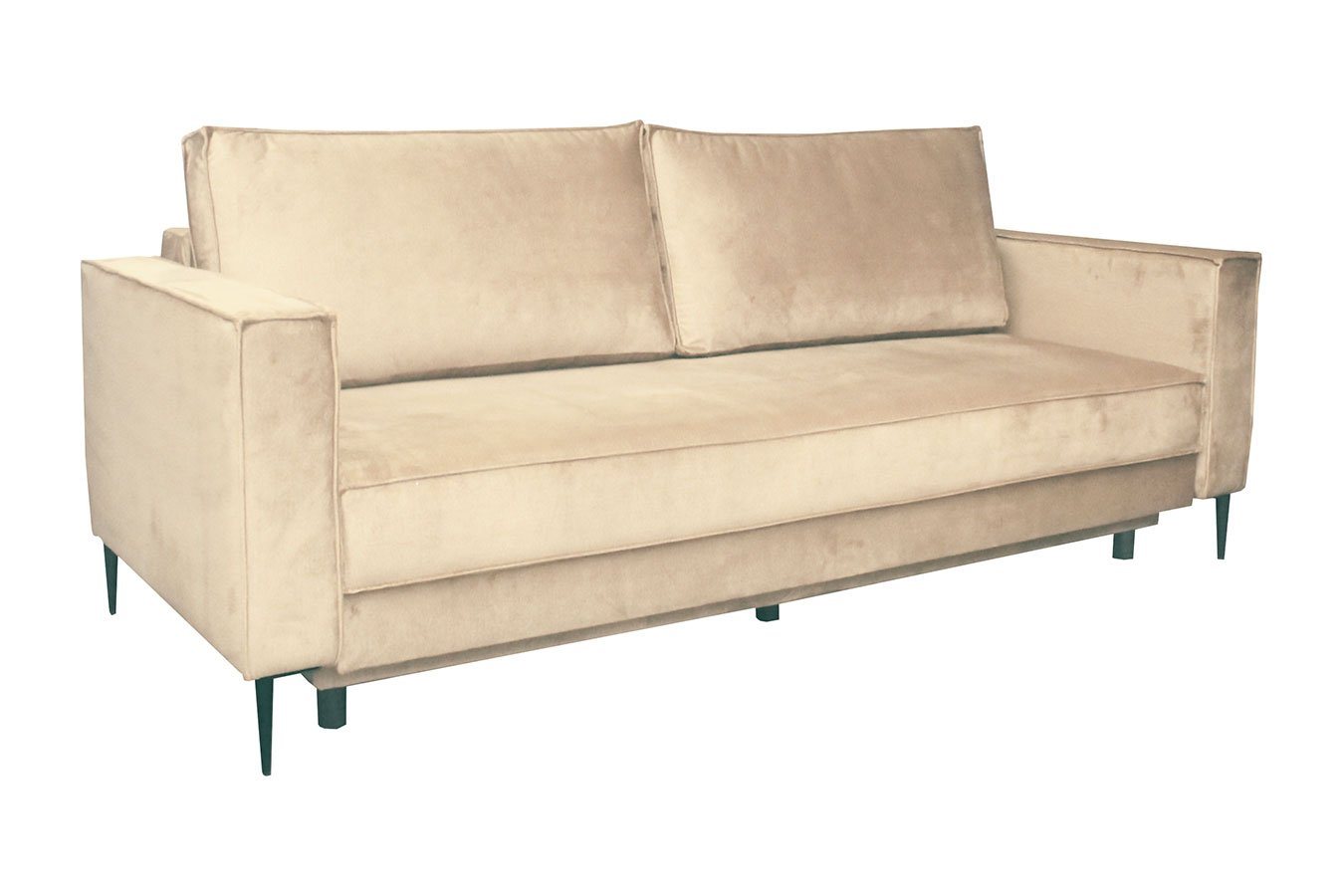 daslagerhaus living Big-Sofa Schlafsofa Tori Samt Stoff von daslagerhaus living