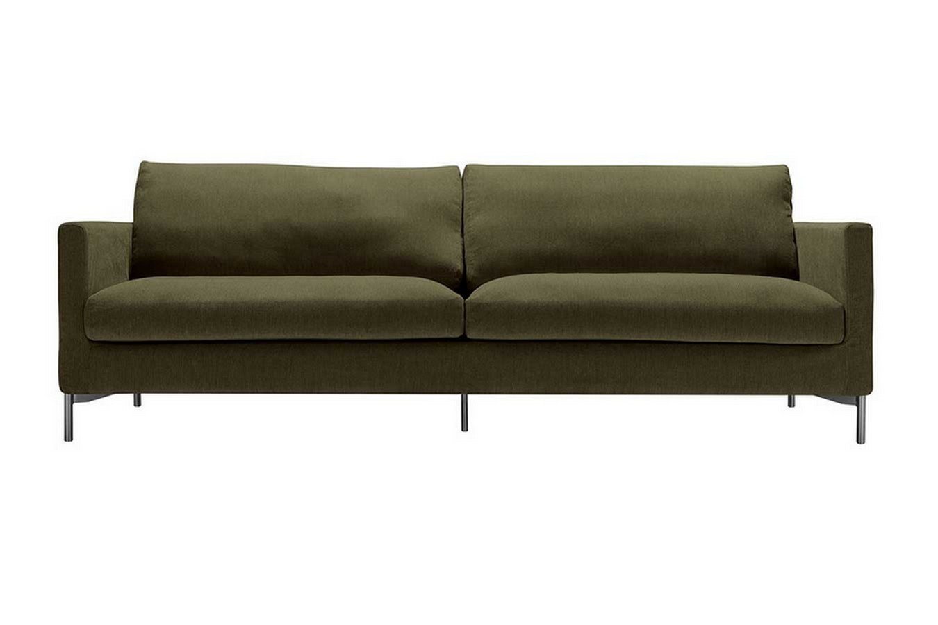 daslagerhaus living Big-Sofa Sofa 3 Sitzer Impala Classic Samt grau von daslagerhaus living