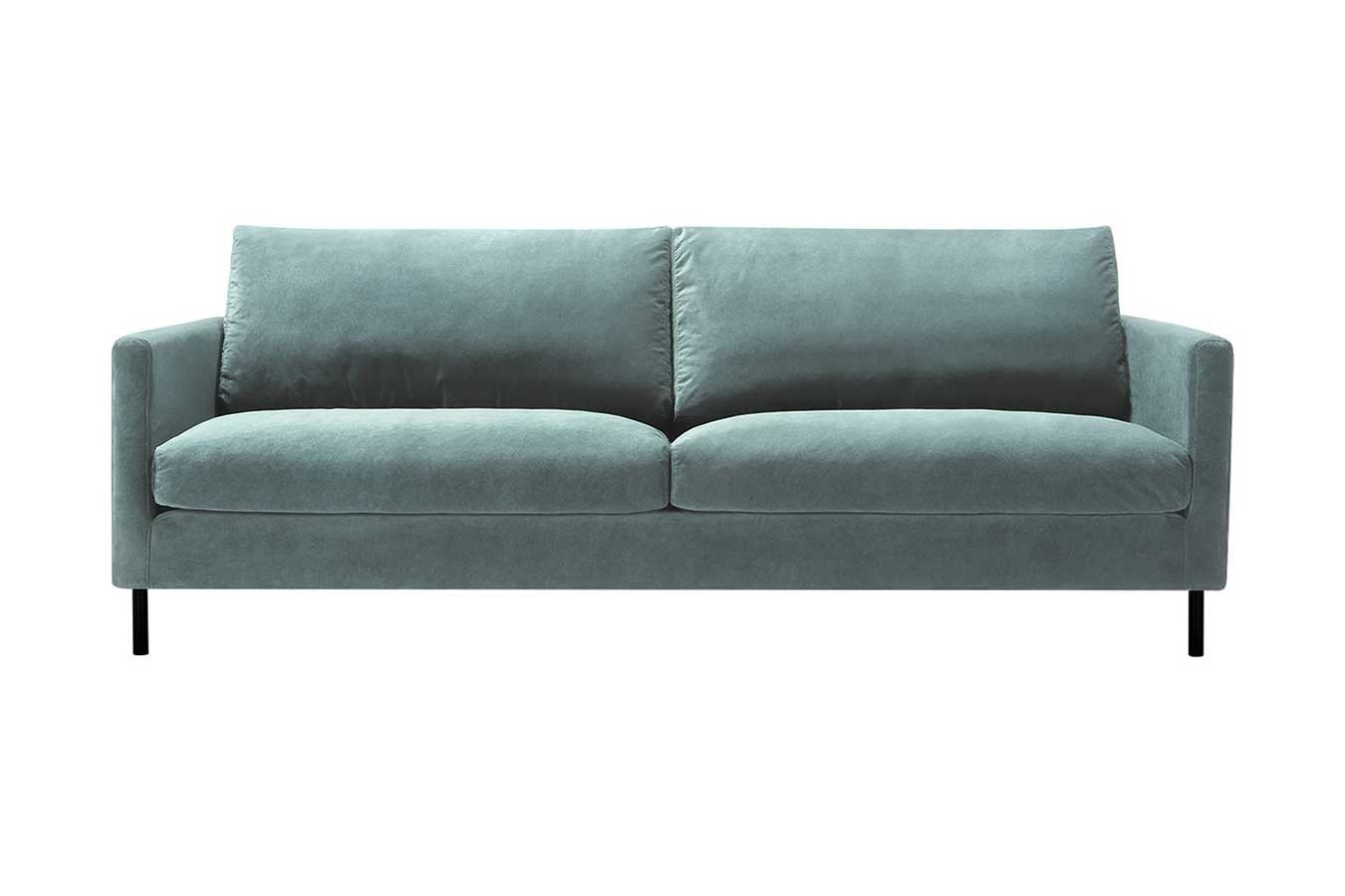 daslagerhaus living Big-Sofa Sofa 3 Sitzer Impala Malibu Samt mint von daslagerhaus living