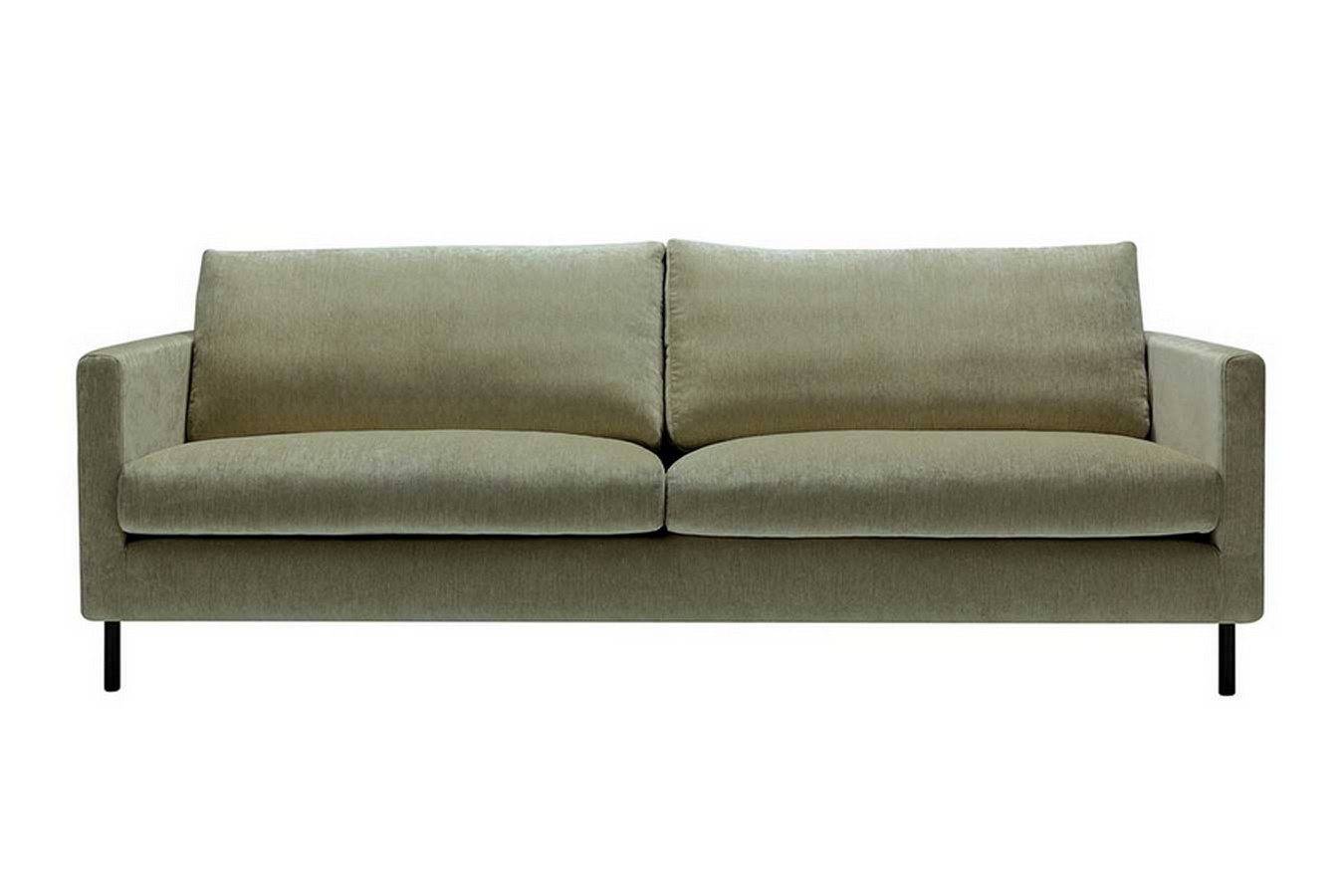 daslagerhaus living Big-Sofa Sofa 3 Sitzer Impala Stoff Elyot grün von daslagerhaus living