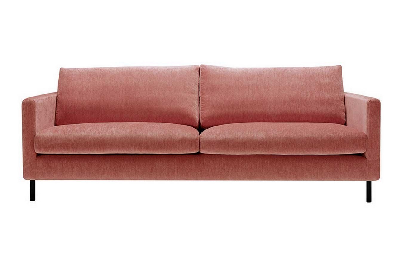 daslagerhaus living Big-Sofa Sofa 3 Sitzer Impala Stoff Elyot rot von daslagerhaus living