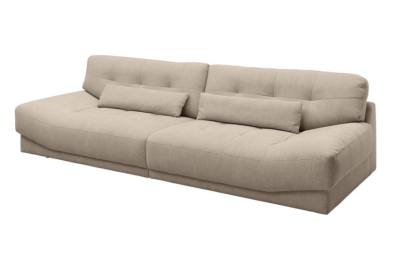 daslagerhaus living Big-Sofa Sofa Tizio 3-Sitzer Stoff champagner von daslagerhaus living