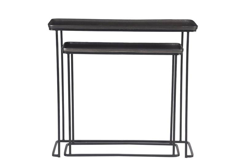 daslagerhaus living Couchtisch Couchtisch 2er Set spring I Metall schwarz von daslagerhaus living