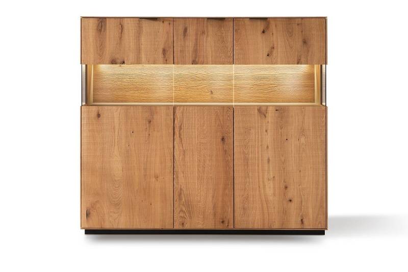 daslagerhaus living Hochschrank Highboard Lucy No 3 Wildeiche natur B 165 cm von daslagerhaus living