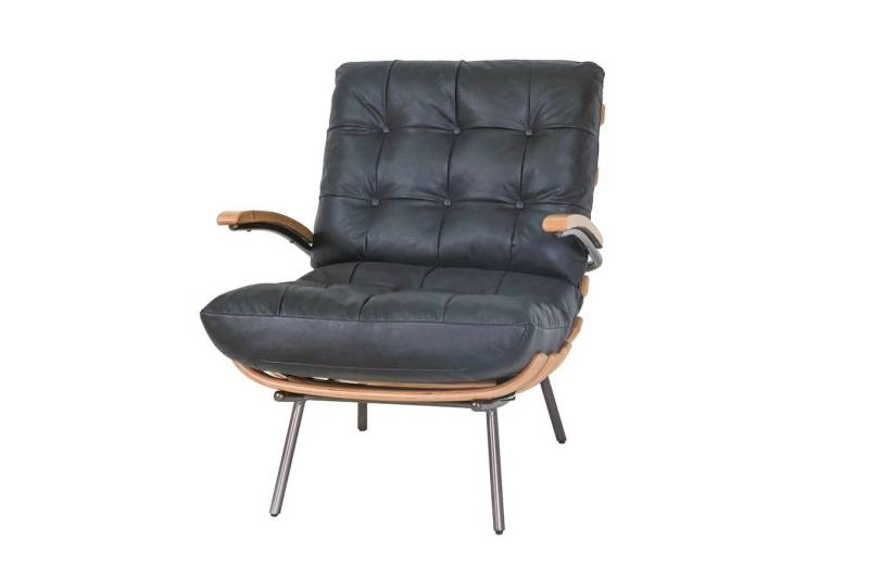 daslagerhaus living Loungesessel Designsessel Chester Leder braun von daslagerhaus living