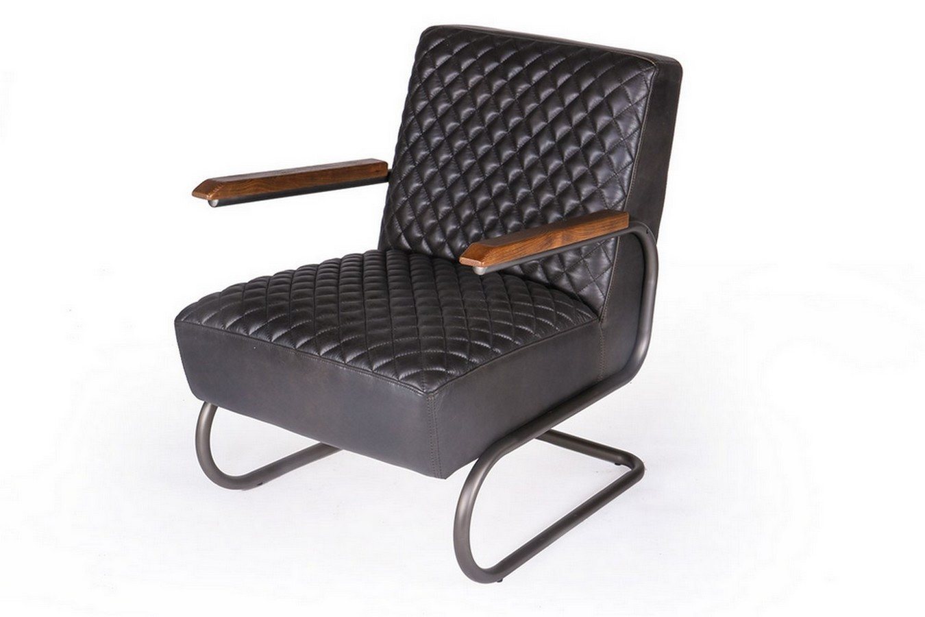 daslagerhaus living Loungesessel Lounge Leder Sessel Car 1940 schwarz von daslagerhaus living