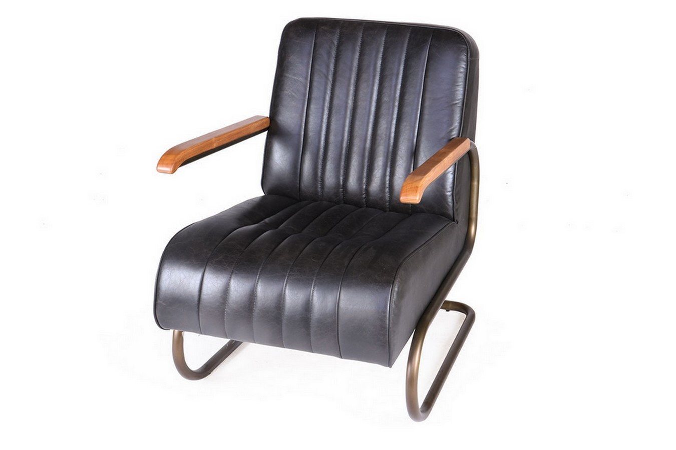 daslagerhaus living Loungesessel Lounge Sessel Car 1930 Leder schwarz von daslagerhaus living