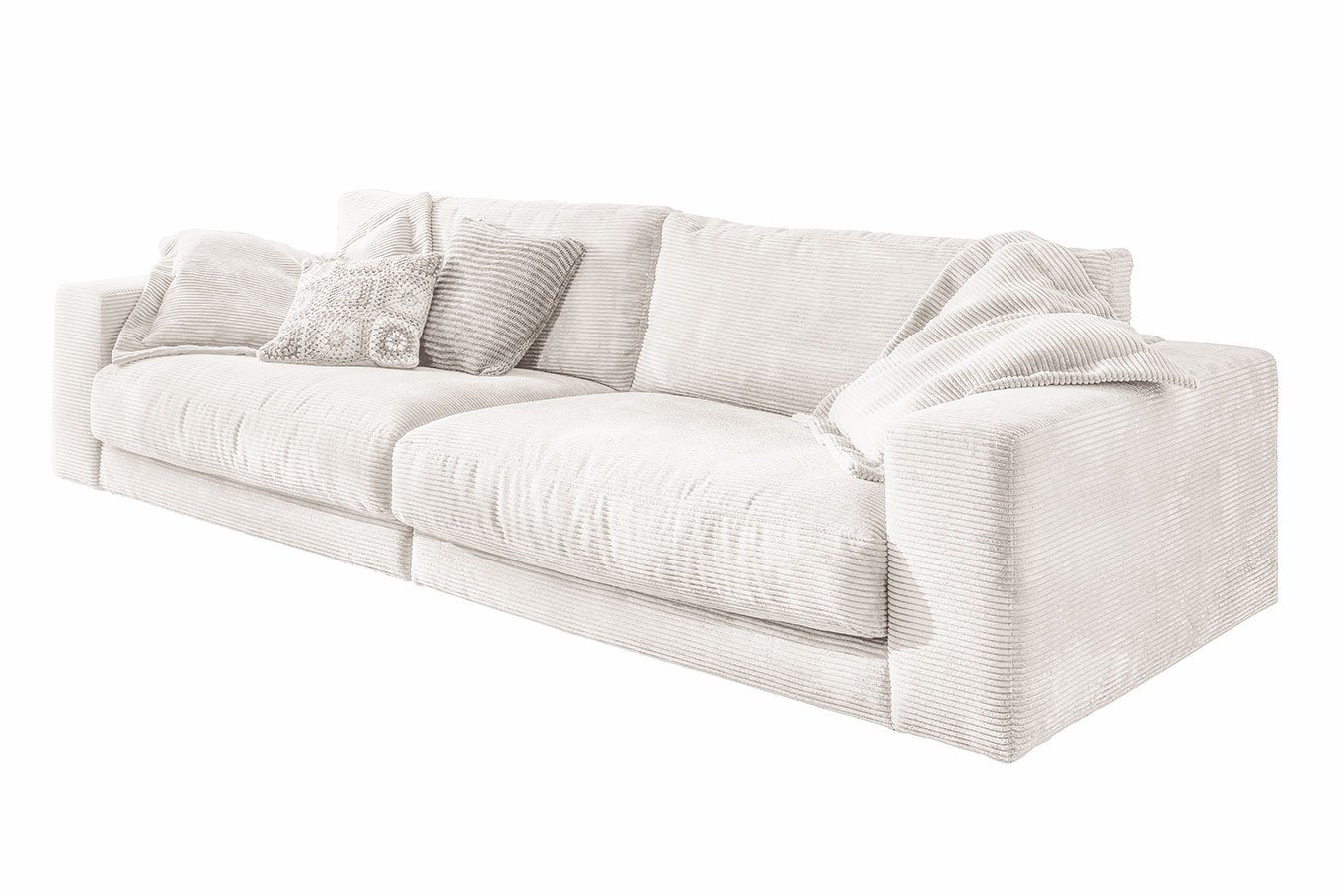 daslagerhaus living Loungesofa 3-Sitzer Downtown Cord von daslagerhaus living