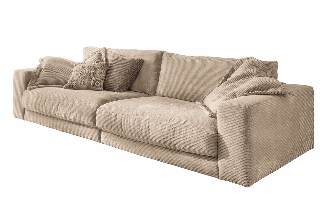 daslagerhaus living Loungesofa 3-Sitzer Downtown Cord von daslagerhaus living