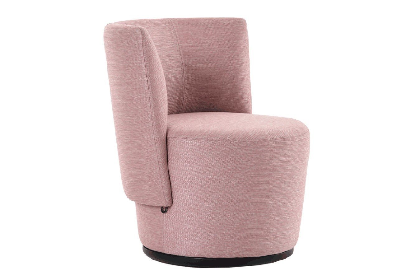 daslagerhaus living Ohrensessel Drehsessel Bol Stoff pink von daslagerhaus living