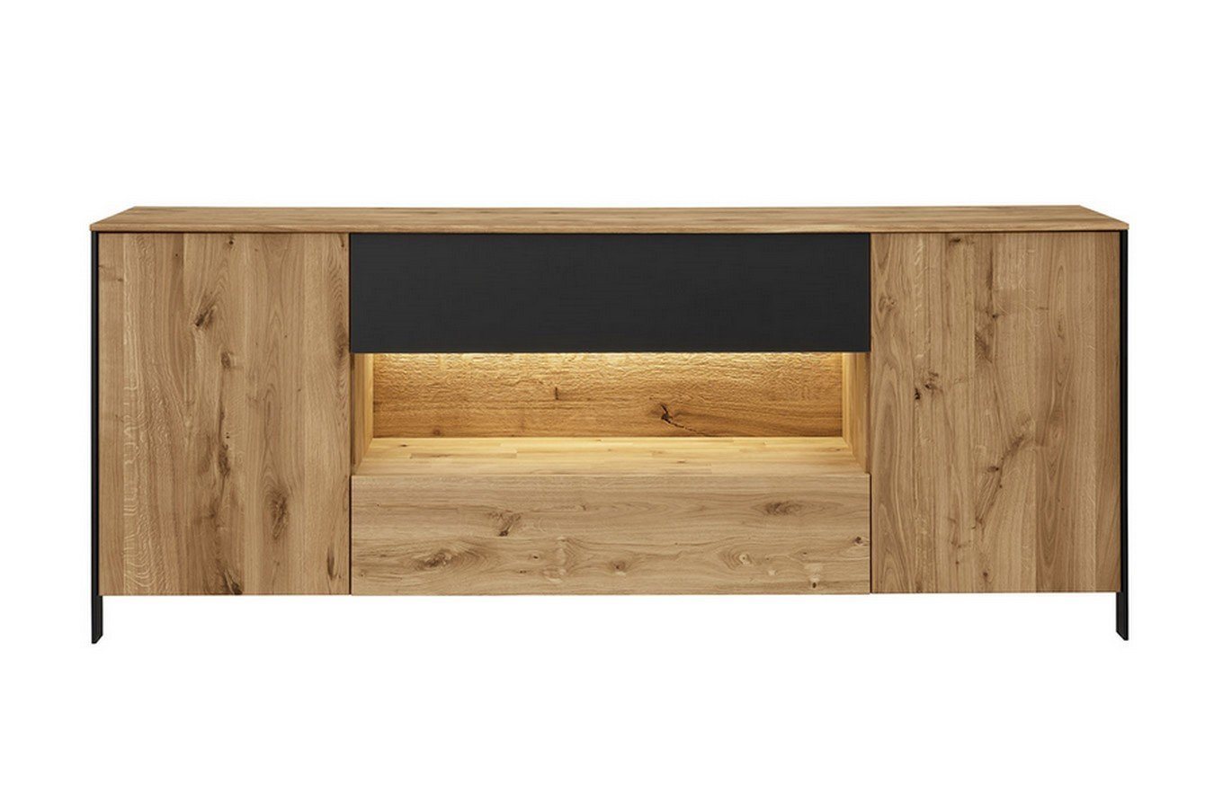 daslagerhaus living Sideboard Sideboard Benni Wildeiche B 205 cm von daslagerhaus living