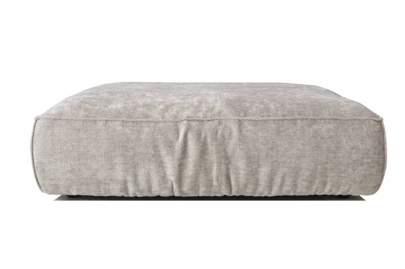 daslagerhaus living Sitzsack Hocker Marta Samtstoff beige groß von daslagerhaus living