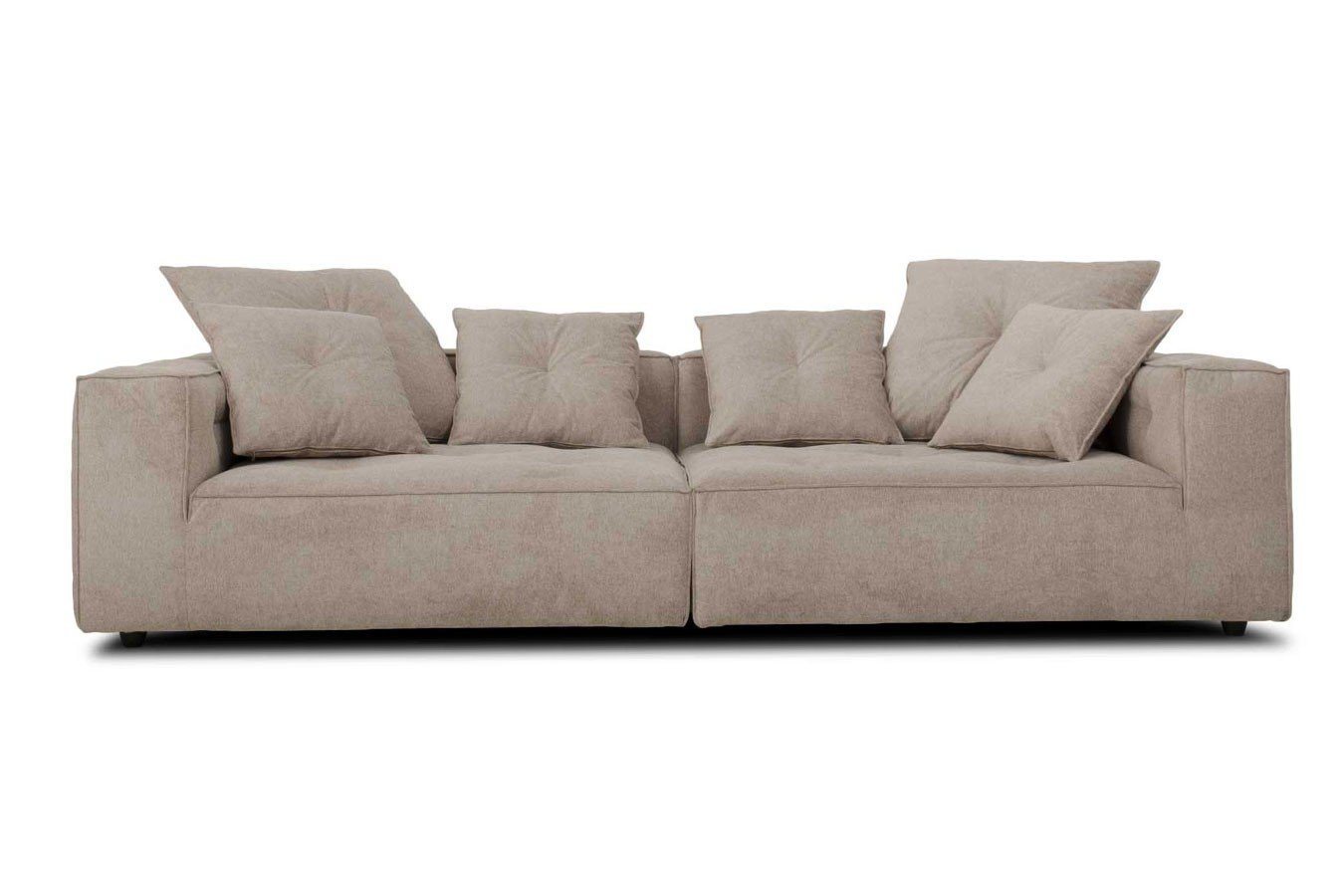 daslagerhaus living Sofa Sofa Brian 3 Sitzer Stoff beige von daslagerhaus living