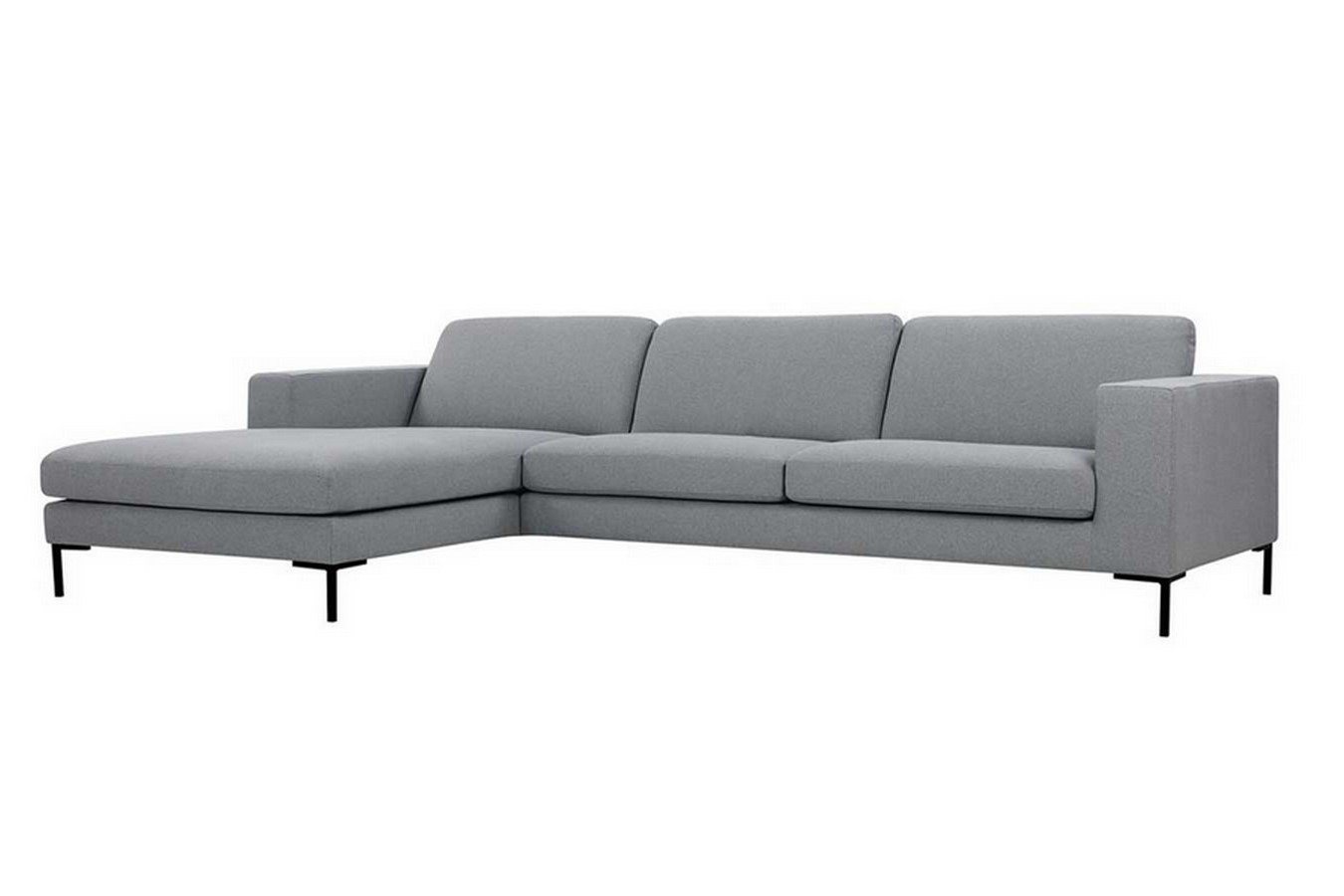 daslagerhaus living Sofa Sofakombination Domani Stoff grau von daslagerhaus living