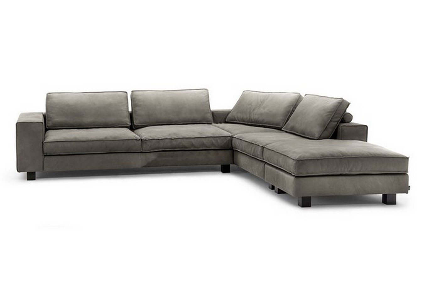 daslagerhaus living Sofa Sofakombination Long Beach Leder von daslagerhaus living