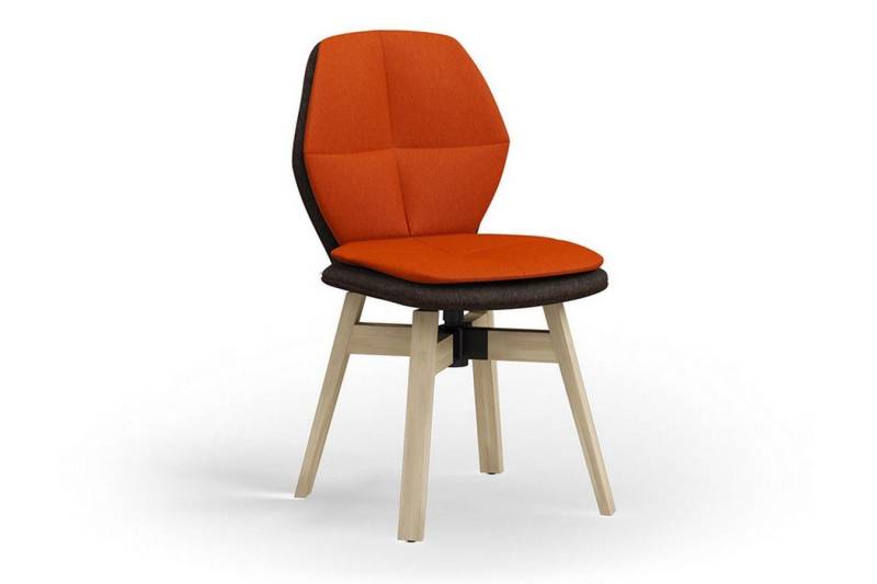 daslagerhaus living Stuhl Drehstuhl Match 92 PB07 bicol. orange/braun von daslagerhaus living