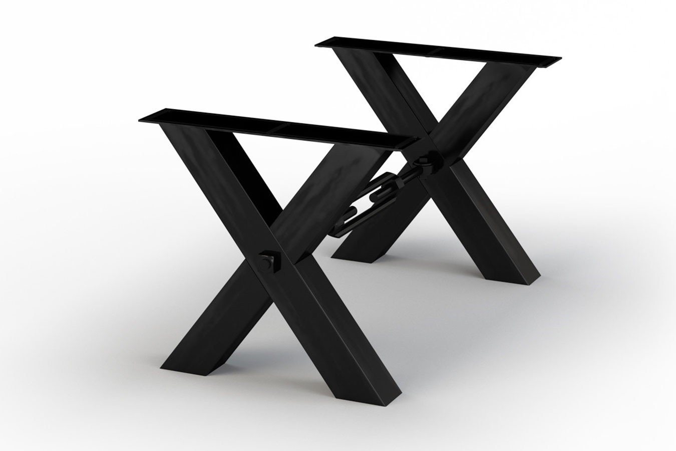Tischhelden Tischbein Tischgestell Kansas X-Form schwarz von Tischhelden