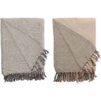 Decke Überwurf Soft Streifen 100% Baumwolle 130x180 cm Skandinavisch | 981-023-380 von dasmoebelwerk