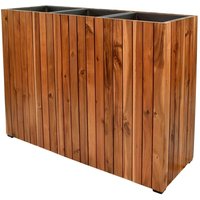 Pflanzgefäß Pflanzkasten Blumenkasten Akazienholz 93x33x72 cm Mit Einsatz | 55017 von dasmoebelwerk