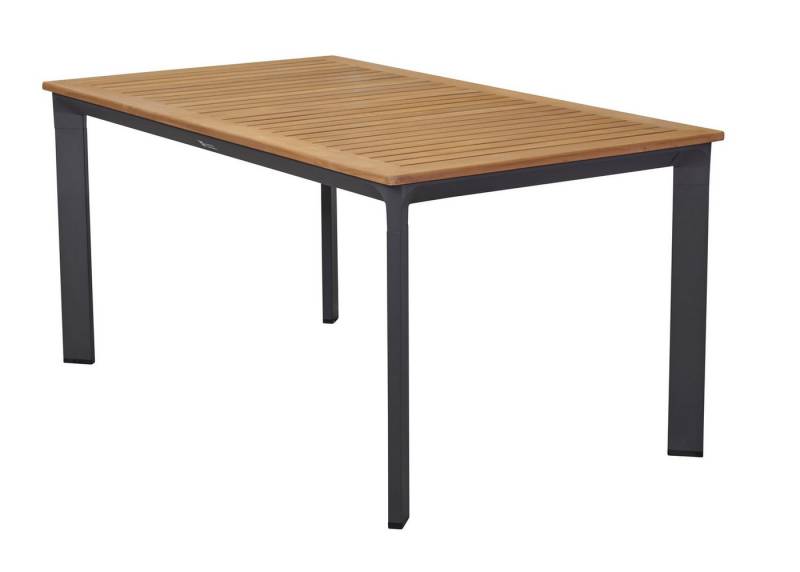 dasmöbelwerk Gartentisch Gartentisch New Jersey Esstisch Terassentisch anthrazit/Teak 160 x 90 von dasmöbelwerk