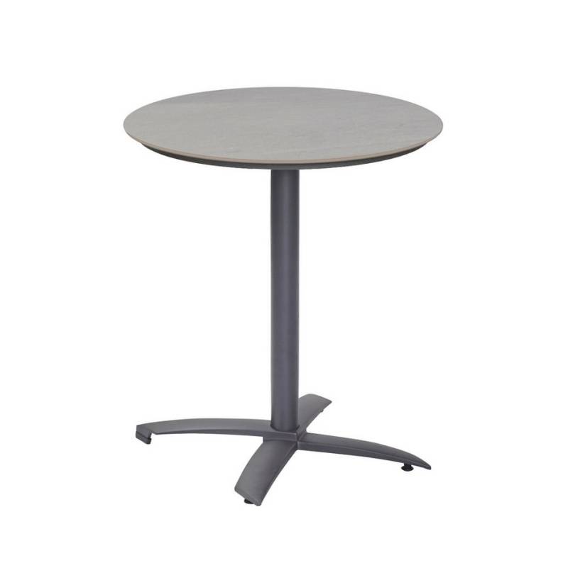 dasmöbelwerk Gartentisch Gartentisch Ohio Balkontisch Bistrotisch klappbar Ø70x70cm anthrazit (1-St), klappbar von dasmöbelwerk