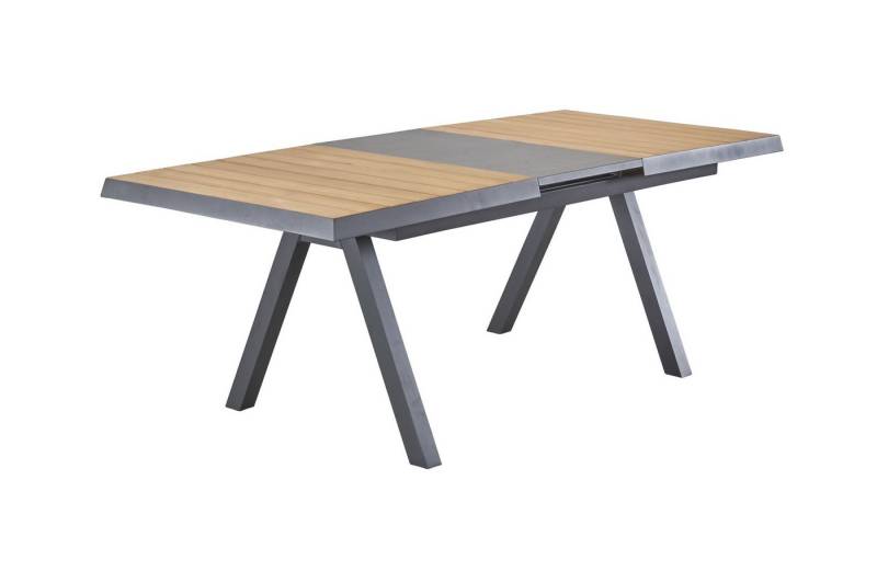 dasmöbelwerk Gartentisch Gartentisch Texas Ausziehtisch mit Synchronauszug Teakholz 160/210x100, Ausziehbar von dasmöbelwerk