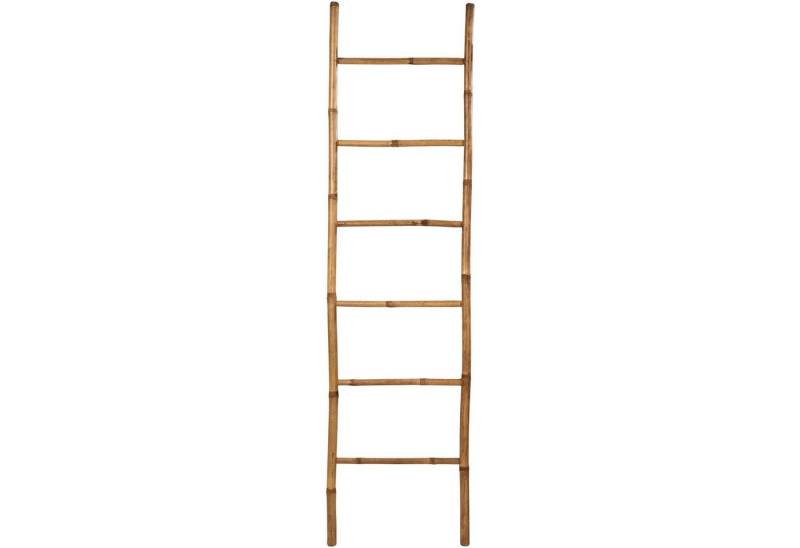 dasmöbelwerk Leiterregal Leiter-Regal Bambus 6 Sprossen Handtuchleiter Dekoleiter 190cm, 6 Sprossen von dasmöbelwerk