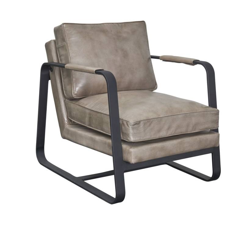 dasmöbelwerk Sessel Ledersessel Jano Clubsessel Industrial Leder Creme Armlehnstuhl von dasmöbelwerk