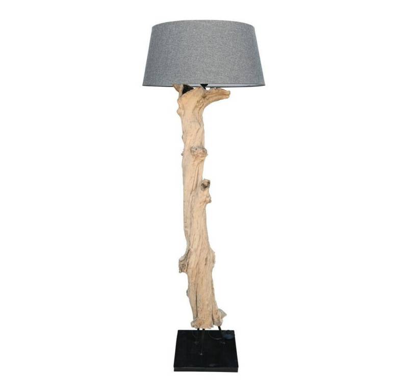 dasmöbelwerk Stehlampe Wurzelholz Standlampe Treibholz Handarbeit Teak Holz mit Lampenschirm, LED wechselbar, jede Lampe ist dank individueller Formgebung ein Unikat von dasmöbelwerk