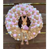 Wandkranz Pompom Mit Hase 29 cm Wohndeko Geschenkidee Unikat Wandkranz Pompom Mit Hase 29 cm Wohndeko Geschenkidee Unikat von dasspatzennest
