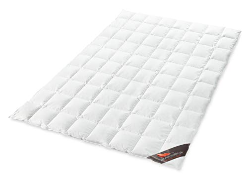 daunen-federn.de Sommerbettdecke 135x200 Premium: 100% natürliche Materialien, atmungsaktiv, Allergiker geeignet, 100% luftige Baumwolle, 100% Daunen Qualität Klasse 1 Made in Germany (135 x 200 cm) von daunen-federn.de