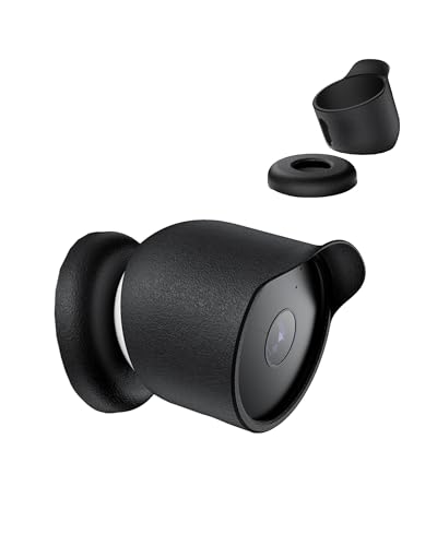 daunke Silikon-Schutzhülle für Google Nest, Outdoor-wasserdichte Kameraschutzhülle, Heimüberwachungskamera, Kratzfest, schwarz daunke Silikon-Schutzhülle für Google Nest, Outdoor-wasserdichte Kameraschutzhülle, Heimüberwachungskamera, Kratzfest, schwarz von daunke
