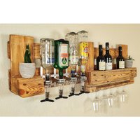 Wandbar Mit Getränkespender Weinregal Aus Palette Dosierer Schnapsregal Holz Flaschenregal Palettenmöbel von davesredesign