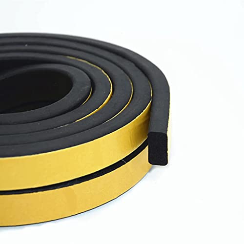 Dichtungsband für Türen, Türdichtung I-Profil Gummidichtung Fensterspalten gegen kalte Zugluft, Lärm (I-Profil Schwarz 25mm (B) x 3mm (D), 10 Meter) von daw21onlineshop