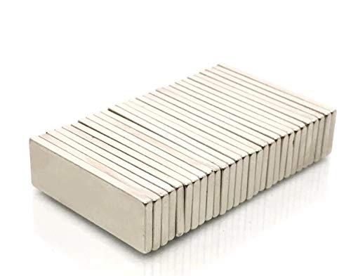 Extrem starke Neodym Quader Block Magnete eckig Größe und Anzahl wählbar N50 N52 30x10x2mm 5 Stück Sehr starke Magnete für Glas-Magnetboards, Magnettafel, Whiteboard, Tafel, Pinnwand, Kühlschrank von daw21onlineshop