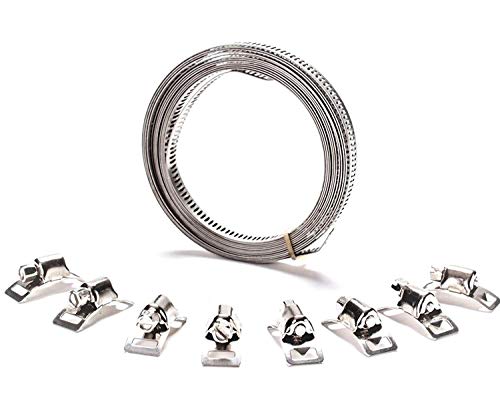 Schlauchschelle Endlos Spannbänder Edelstahl W2 9mm 30 Meter mit 6 Schlösser von daw21onlineshop