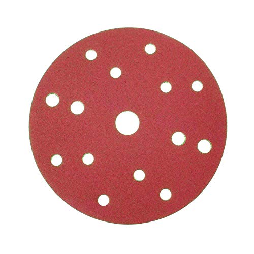 Schleifscheiben 150mm Klett 15 Loch Exzenter Schleifpapier Schleifblätter Korn 1200, 50 Stück von daw21onlineshop