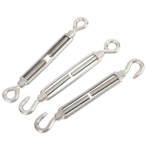 Spannschloss Edelstahl Stahl Drahtseil Seilspanne Spannschraube Haken Öse M4-M20 (Stahl verzinkt Öse-Öse, M5) von daw21onlineshop