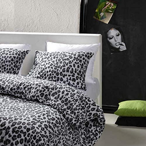 DayDream bedwear Panter Bettbezüge Grau, Baumwolle, 200 x 200/220 cm von DayDream bedwear