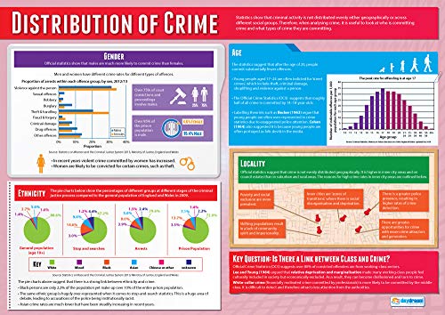Daydream Education Poster Distribution of Crime, Soziologie-Poster, Glanzpapier, 850 mm x 594 mm (A1), Lernposter (evtl. nicht in deutscher Sprache) von Daydream Education