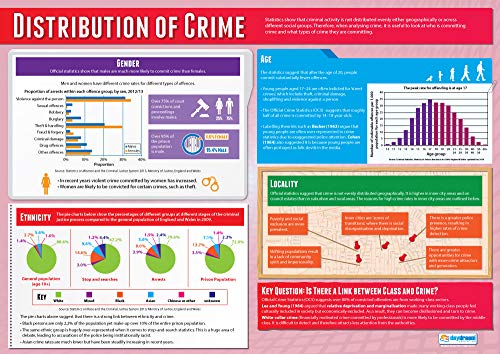 Daydream Education Poster Distribution of Crime, Soziologie-Poster, Glanzpapier, 850 mm x 594 mm (A1), Lernposter (evtl. nicht in deutscher Sprache) von Daydream Education