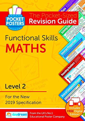 Functional Skills Maths, Pocket Posters: The Pocket-Sized Functional Skills Level 2 Maths Revision Guide für Mathematik, Taschenbuch, entspricht Level-2-Vorgaben, mit kostenloser digitaler Ausgabe für Computer, Handys, Tablets, englische Version Functional Skills Maths, Pocket Posters: The Pocket-Sized Functional Skills Level 2 Maths Revision Guide für Mathematik, Taschenbuch, entspricht Level-2-Vorgaben, mit kostenloser digitaler Ausgabe für Computer, Handys, Tablets, englische Version von Daydream Education