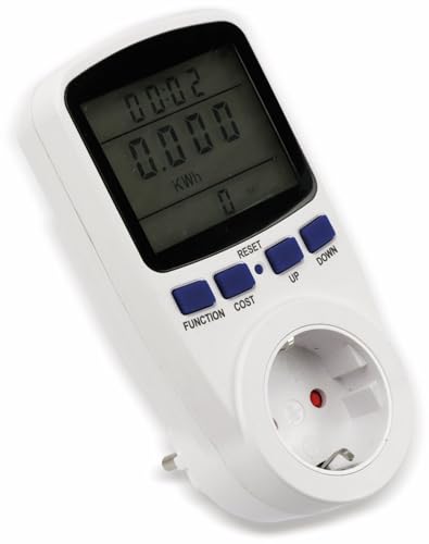 DAYHOME Energiekosten-Messgerät PM3 | Überwachungsgerät für Stromverbrauch | Beleuchtetes Display | Anzeige von Spannung, Stromstärke, Leistung, Frequenz, Leistungsfaktor, Überlast von Dayhome