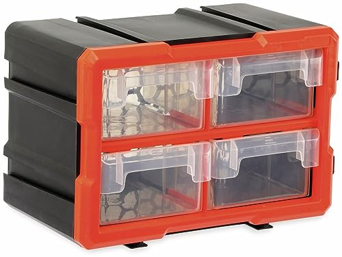 DAYTOOLS Werkzeugbox TW2021, Kunststoff,4-teilig, schwarz/orange von daytools