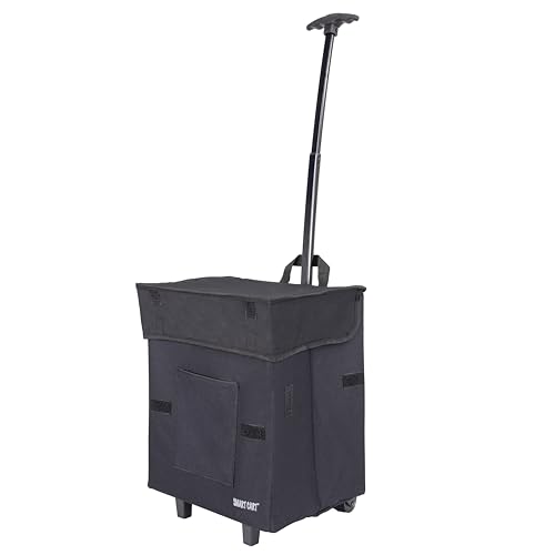 Smart Cart Rolling Mehrzweck-Korb, zusammenklappbar Blackout von dbest products