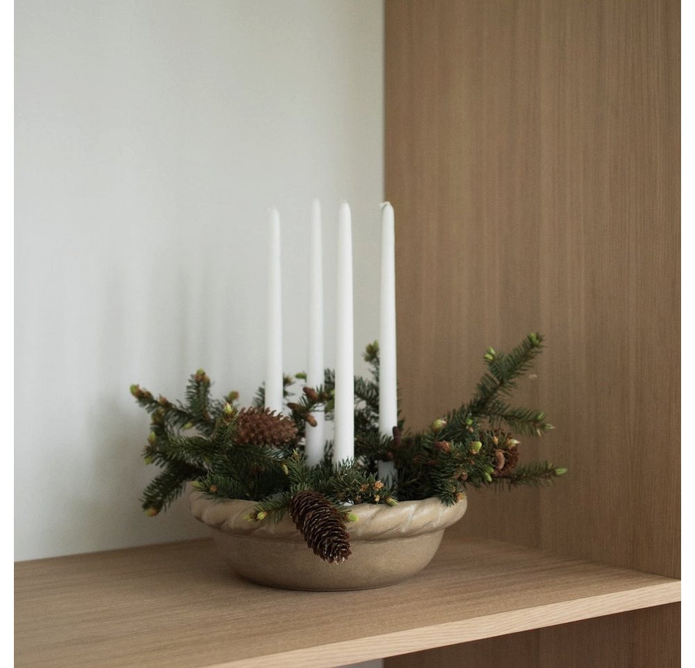 dbkd Dekoobjekt Kerzenhalter Twine Plate - beige von dbkd