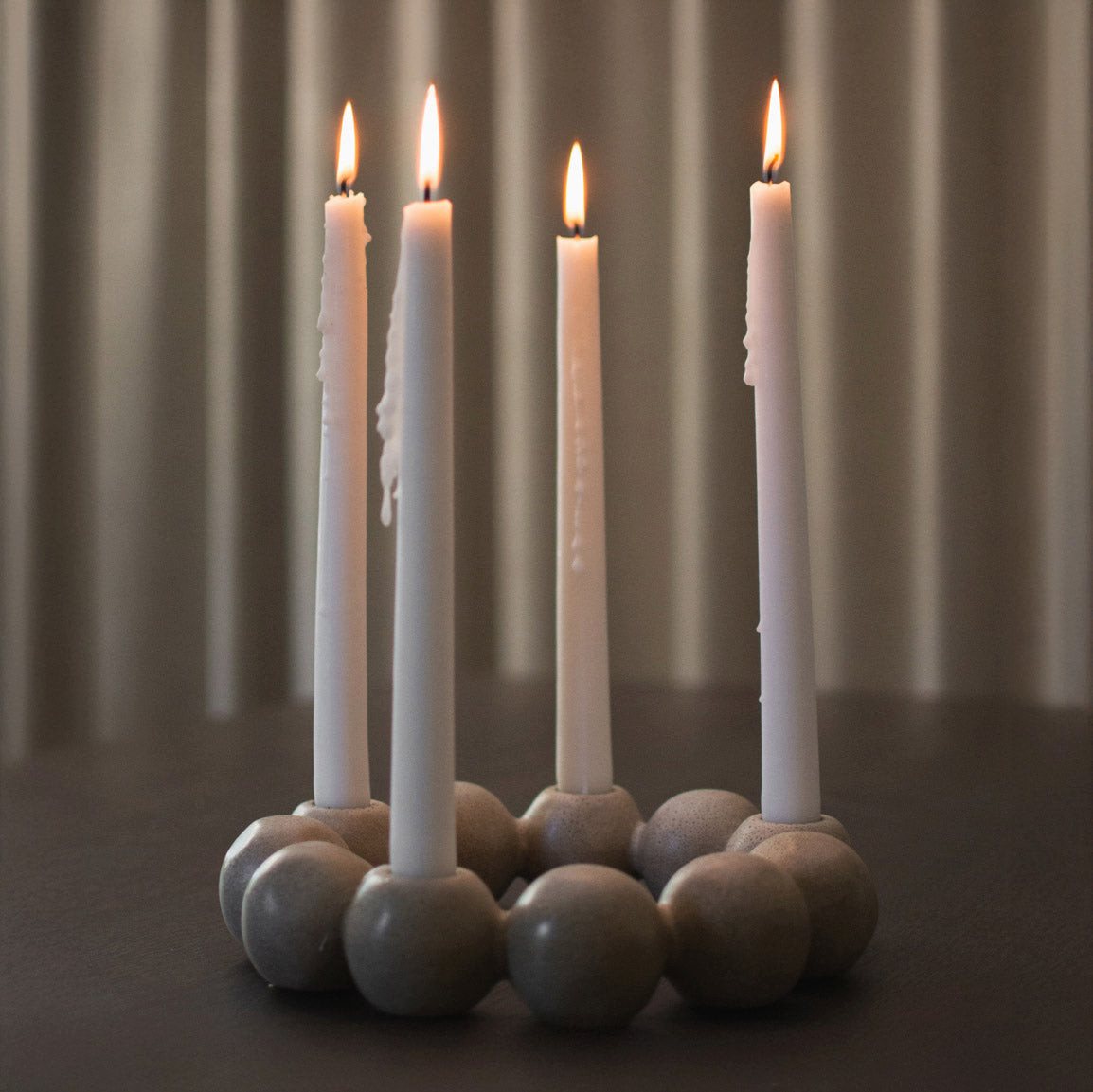dbkd Kerzenhalter Adventskranz Bright beige für 4 Stabkerzen von dbkd