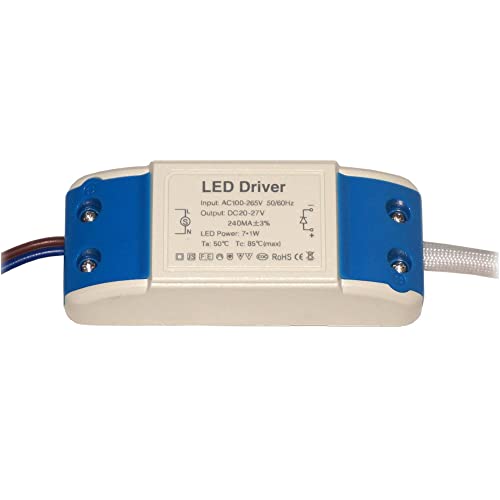 7W Konstantstrom-LED-Treiber AC 240V bis DC 20-27V Schalttransformator für LED-Beleuchtung Kompakter Treiber DC-Netzteil Innenbeleuchtung Sicherheitsbeleuchtung von DC VOLTAGE